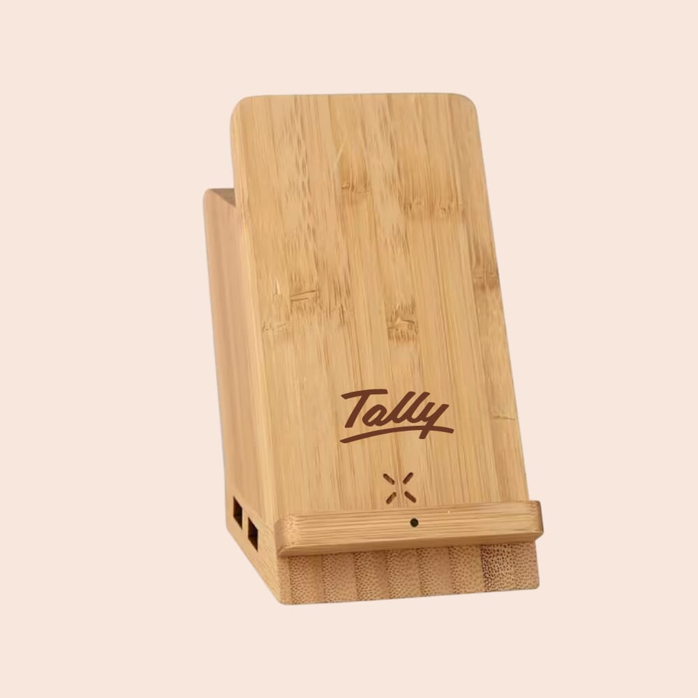 Wangari Maple 15W Wireless charger & USB Hub with Pen Stand